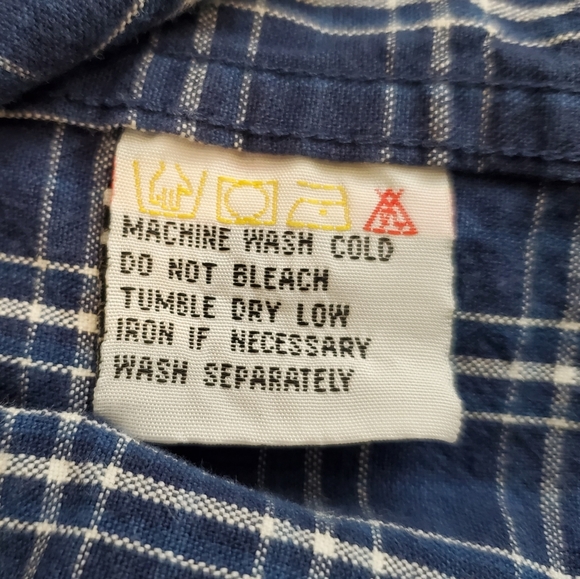 Men's Vintage Penmans Denim Plaid Shirt - Picture 6 of 6